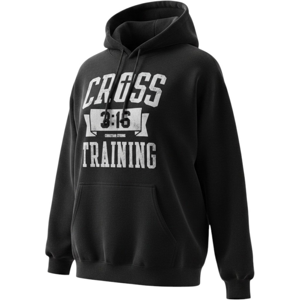 Brisco Brands Cross Training 3:16 Christian Hoodie Sweatshirt Graphic Pullover L